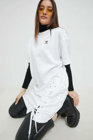 Šaty adidas Originals bílá barva, mini