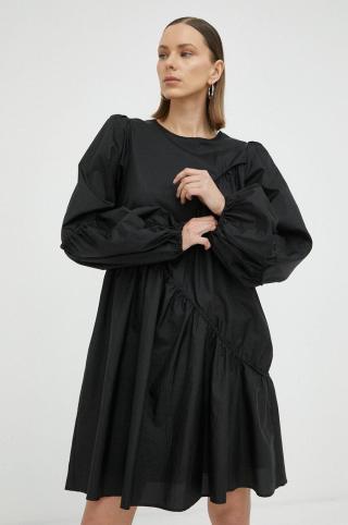 Šaty Gestuz HeslaGZ černá barva, mini, oversize