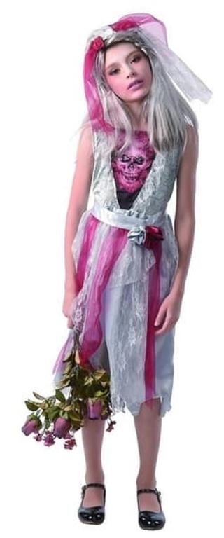 Šaty na karneval - nevěsta duch, 110 - 120 cm