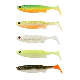 Savage Gear Gumová nástraha Fat Minnow T-Tail Darkwater Mix 5ks - 9cm 7g