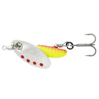 Savage Gear Třpytka Grub Spinners Silver Red Yellow