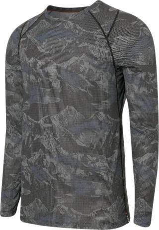 SAXX Quest Long Sleeve Crew Navy Mountainscape XL Termoprádlo