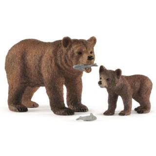 Schleich ® Matka medvěda grizzlyho s mládětem 42473