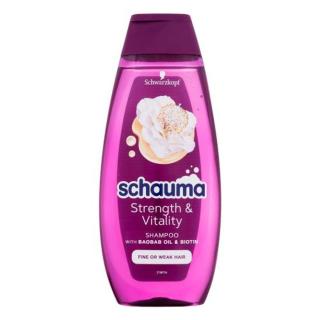 Schwarzkopf Schauma Strength & Vitality Shampoo 400 ml šampon pro ženy na jemné vlasy; na oslabené vlasy