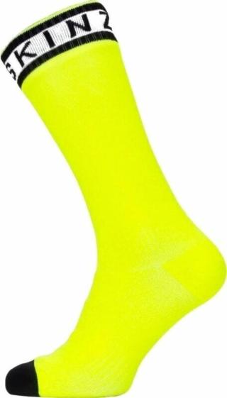 Sealskinz Waterproof Warm Weather Mid Length Sock With Hydrostop Neon Yellow/Black/White XL Cyklo ponožky