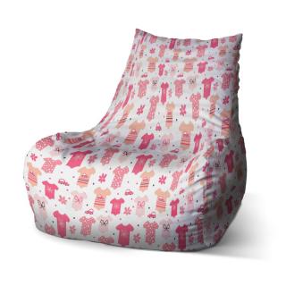Sedací vak SABLIO - Růžové oblečky 150 cm