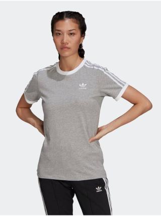 Šedé dámské žíhané tričko adidas Originals