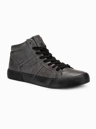 Šedé pánské sneakers boty Ombre Clothing T379