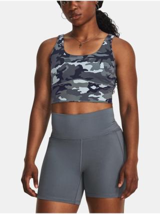 Šedé sportovní crop top tílko Under Armour Meridian Fitted CropTankPrnt