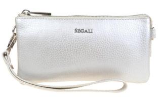 SEGALI Dámská crossbody kožená kabelka 8003 Silver