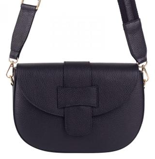 SEGALI Dámská kožená crossbody kabelka Vanesa Black