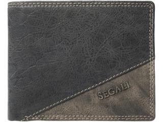 SEGALI Pánská kožená peněženka 1301K lunar black