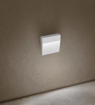 SEGNAPASSO LED PASEO QUADRATO venkovní nástěnné svítidlo bílá 4W 4000K IP54 - CENTURY