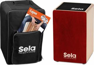 Sela Primera Red Bundle Dřevěný cajon Red