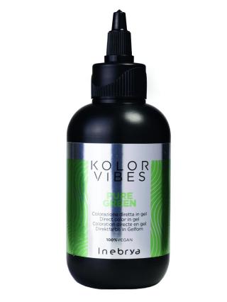 Semi-permanentní barva na vlasy Inebrya Kolor Vibes 150 ml - Pure Green  + DÁREK ZDARMA