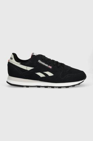 Semišové sneakers boty Reebok Classic CLASSIC LEATHER černá barva