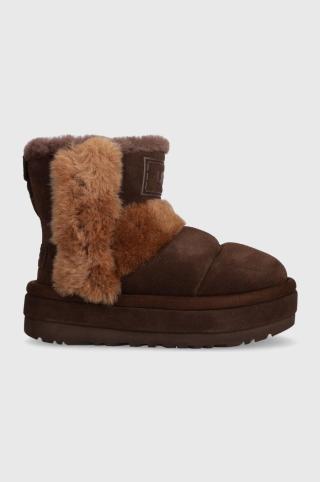 Semišové sněhule UGG Classic Chillapeak hnědá barva, 1144046