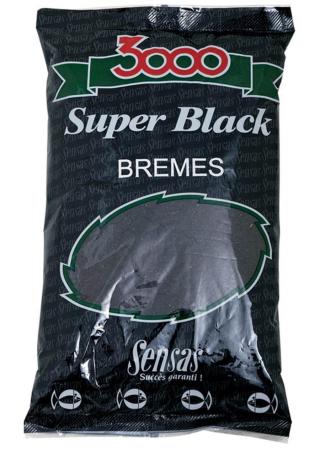 Sensas Krmení 3000 Super Black 1kg Hmotnost: 1 kg, Příchuť: Cejn-černý