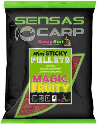 Sensas Pelety Mini Sticky 700g Hmotnost: 700g, Průměr: 2mm, Příchuť: Magic Fruity