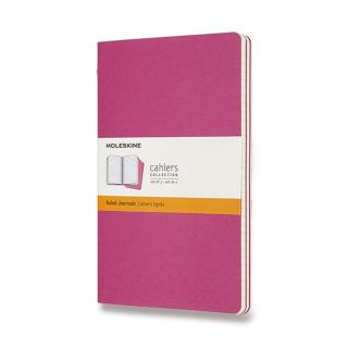 Sešity Moleskine Cahier L, linkovaný, 3 ks, tmavě růžové