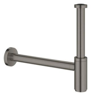 Sifon k umyvadlu 5/4 DN32 Grohe kartáčovaný Hard Graphite mosaz 28912AL0