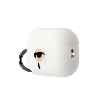Silikonové pouzdro Karl Lagerfeld 3D Logo NFT Karl Airpods Pro2, white