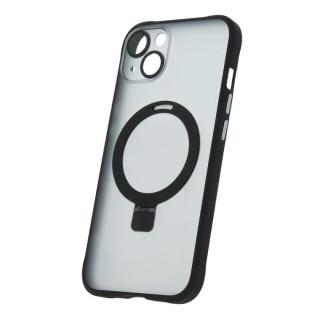 Silikonové TPU pouzdro Mag Ring pro Apple iPhone 15, černá