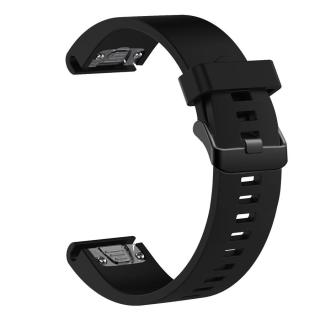 Silikonový řemínek FIXED Silicone Strap pro Garmin QuickFit 20mm, černá