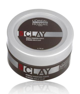 Silně fixační matující hlína Loréal Homme Clay - 50 ml - L’Oréal Professionnel + DÁREK ZDARMA
