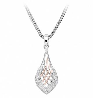 Silver Cat Elegantní bicolor náhrdelník se zirkony SC377