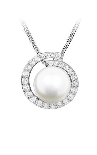 Silver Cat Jedinečný stříbrný náhrdelník s pravou perlou SC483