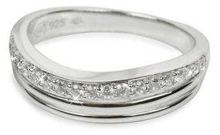 Silver Cat Stříbrný prsten s krystaly SC037 54 mm