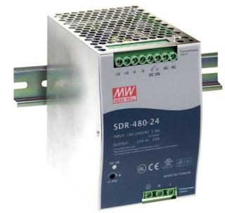 Síťový zdroj na DIN lištu Mean Well SDR-480-48, 1 x, 48 V/DC, 10 A, 480 W
