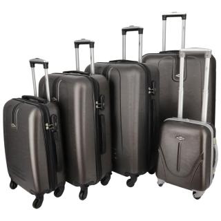 Skořepinové cestovní kufry tmavě šedá sada - RGL Jinonym XXS, XS, S, M, L