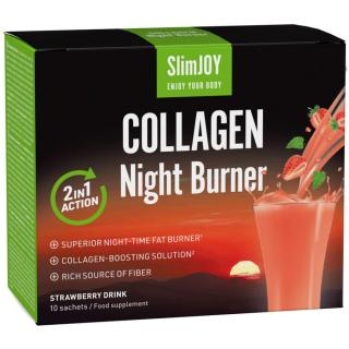 SlimJOY Night Burn Collagen | Noční spalování tuků a posílení kolagenu = méně kil a méně vrásek | S hydrolyzovaným kolagenem | 10 sáčků