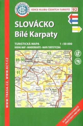 Slovácko-Bílé Karpaty /KČT 92 1:50T Turistická mapa