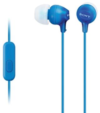 Sluchátka SONY sluchátka MDR-EX15AP, handsfree, modré