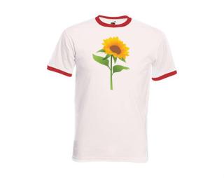 Slunečnice Pánské tričko s kontrastními lemy
