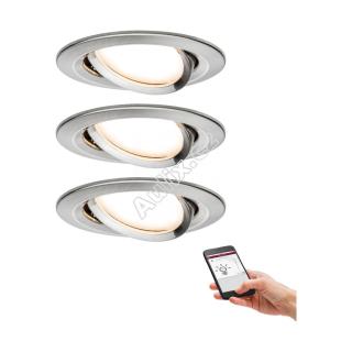 SmartHome Zigbee vestavná svítidla sada LED Coin Nova Plus 3x6,5W stmívatelné kov kartáčovaný 929.59 - PAULMANN