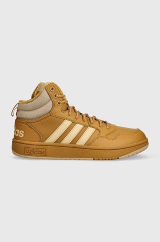 Sneakers boty adidas HOOPS hnědá barva