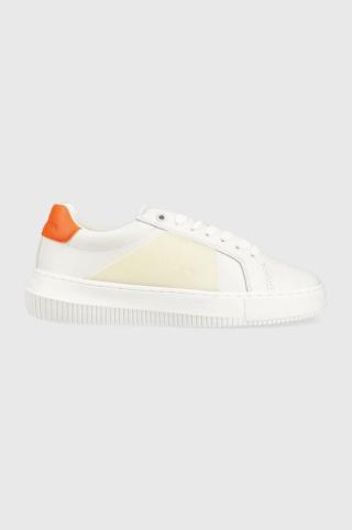 Sneakers boty Calvin Klein Jeans CHUNKY CUPSOLE FROSTED W bílá barva, YW0YW00924