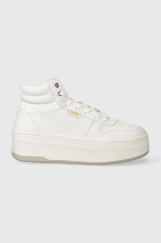 Sneakers boty Guess LINZY bílá barva, FL8LIZ LEA12