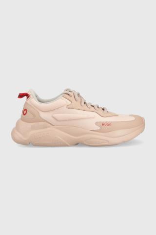 Sneakers boty HUGO Leon růžová barva, 50487568