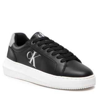 Sneakersy CALVIN KLEIN JEANS - Chunky Cupsole Laceup Low Ess M YW0YW00701 Black/Silver 00T