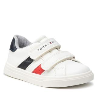 Sneakersy Tommy Hilfiger - Low Cut Velcro Sneaker T1B4-32211-1376 S White/Blue X336