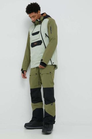 Snowboardové kalhoty 4F zelená barva