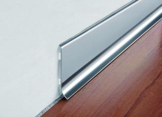 Soklová lišta Progress Profile nerez leštěná silver, délka 200 cm, výška 60 mm, BTAC60