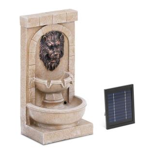 Solární zahradní fontána - 2 úrovně s tryskající hlavou lva - LED osvětlení