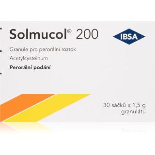 Solmucol Solmucol 200mg granule k odkašlávání a rozpouštění hlenu při onemocněních dýchacích cest 30 ks