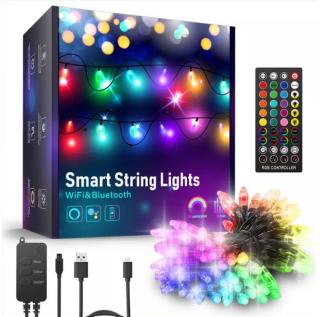 SOLO Chytrý LED venkovní/vnitřní vánoční a párty řetěz 10 metrů Tuya Smart RGB